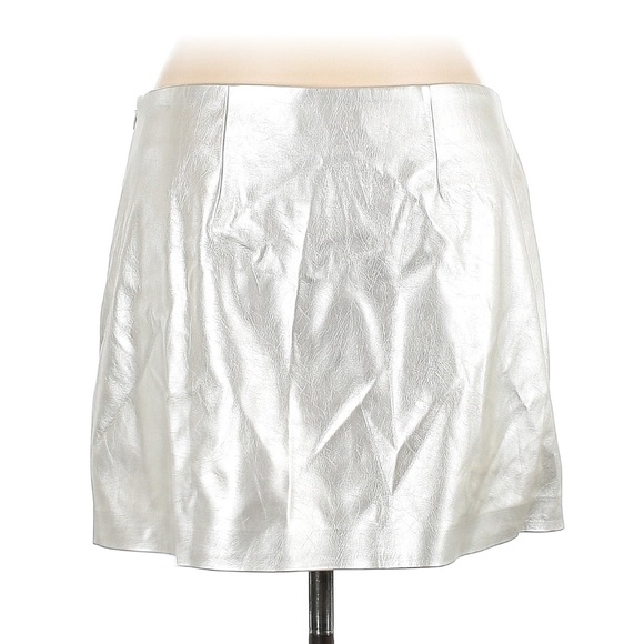 MNG by Mango silver pleather skirt - Picture 4 of 5